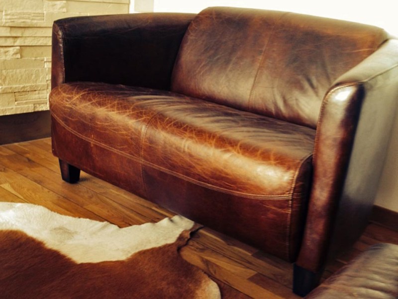 clean aniline leather sofa